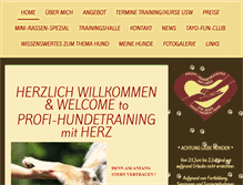 Tablet Screenshot of hundetrainingmitherz.at